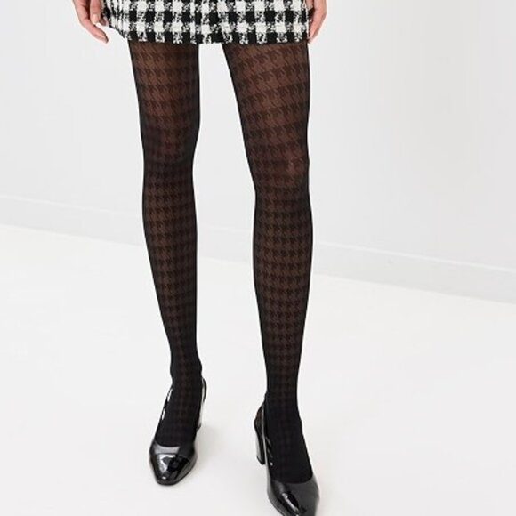 #1494 Commando Houndstooth Pattern Tights - Picture 2 of 4